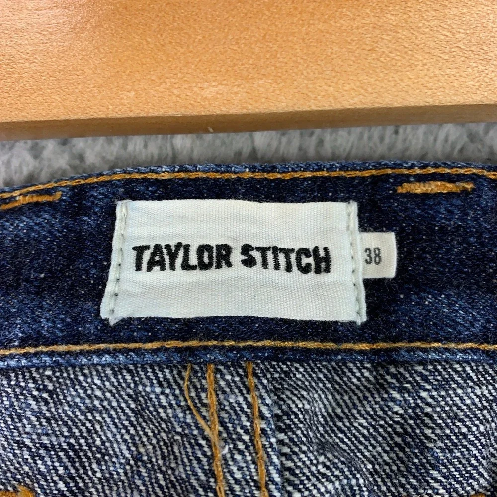 Taylor Stitch Selvedge Jean Men's 38 Indigo Denim Straight Leg Cotton Democratic